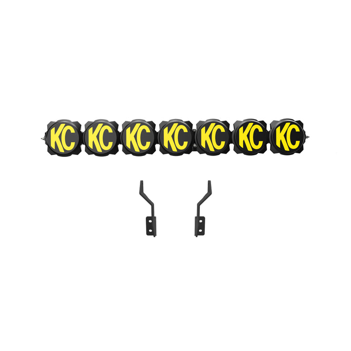 KC HiLiTES Gravity LED Pro6 7-Light Bar Kit for Ford Super Duty (2017-2024), Front Bumper Mount