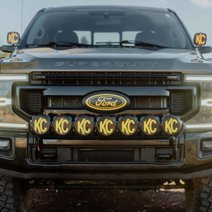 KC HiLiTES Gravity LED Pro6 7-Light Bar Kit for Ford Super Duty (2017-2024), Front Bumper Mount