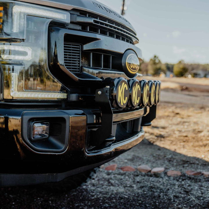 KC HiLiTES Gravity LED Pro6 7-Light Bar Kit for Ford Super Duty (2017-2024), Front Bumper Mount