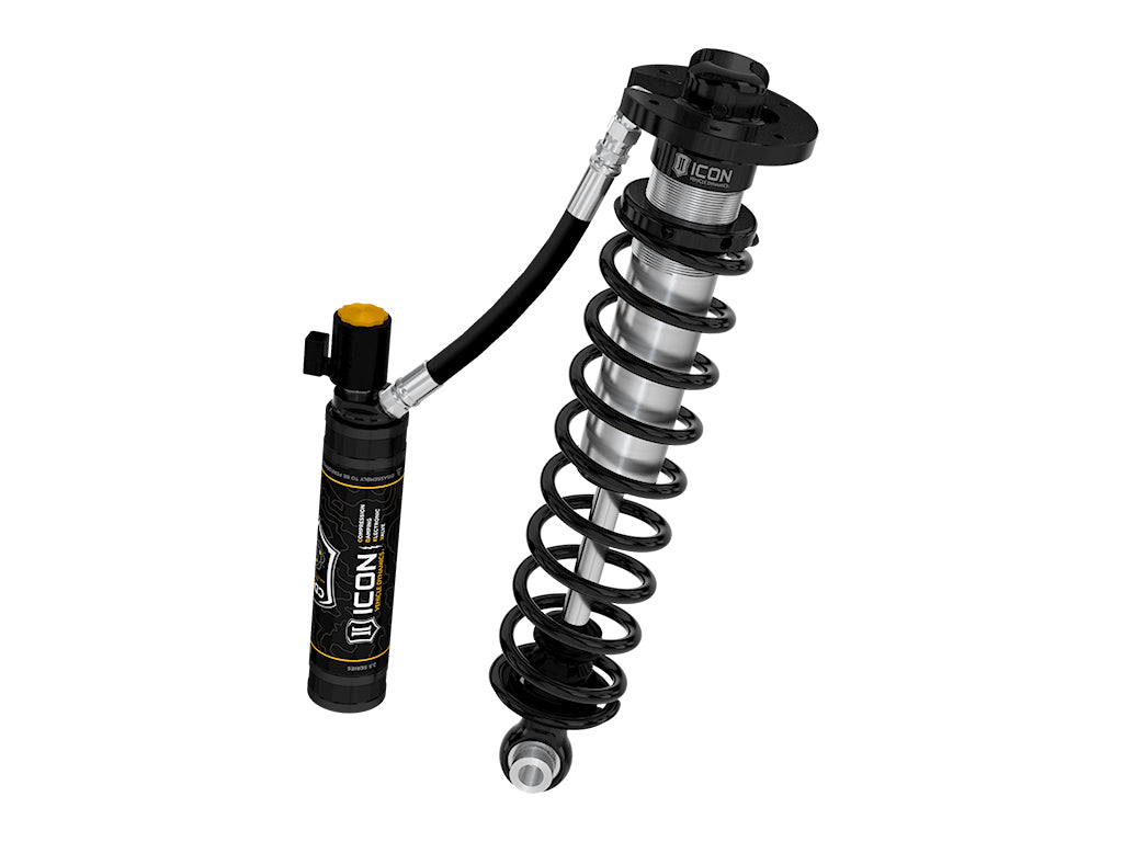 ICON Vehicle Dynamics 91836E Lowered Rear Coilover Kit for 2022-2023 Ford F-150 Lightning with 2.5-inch Remote Reservoir and CDEV Adjustment