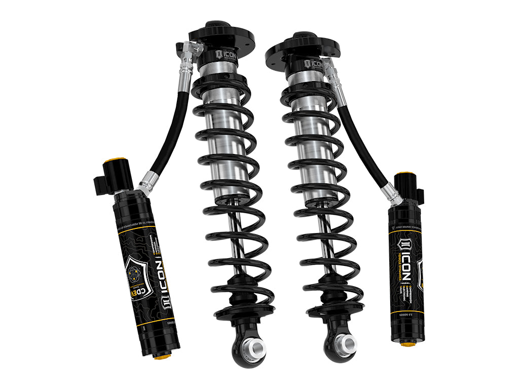 ICON Vehicle Dynamics 91836E Lowered Rear Coilover Kit for 2022-2023 Ford F-150 Lightning with 2.5-inch Remote Reservoir and CDEV Adjustment