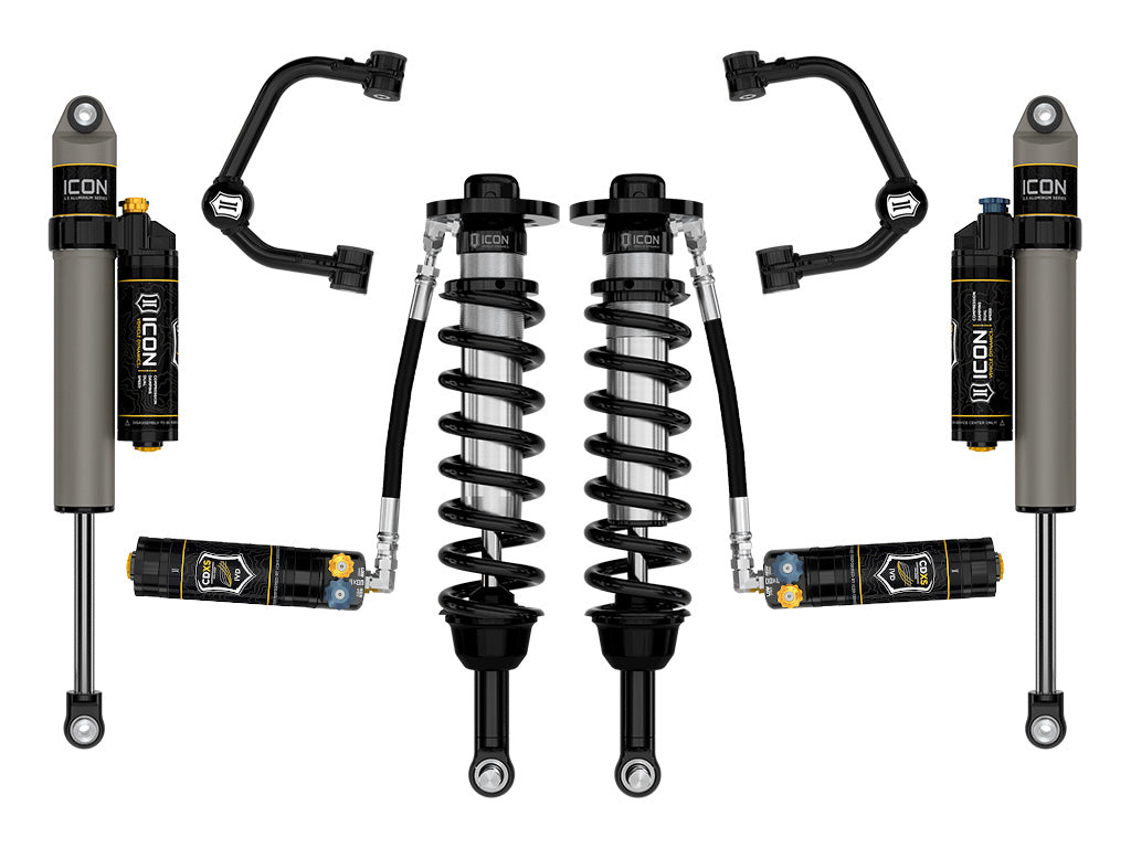 ICON 2021-2026 Ford F-150 Tremor, 2.5-3" Lift, Stage 4 Suspension System, Tubular, CDXS