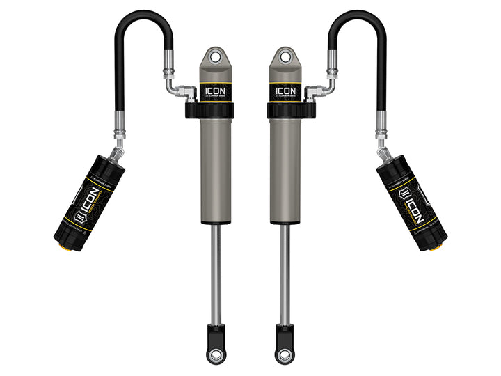 ICON 2005-2023 Toyota Tacoma/2003-2024 4Runner/2007-2014 FJ Cruiser/2003-2009 Lexus GX470, Front, V.S. 2.5 Aluminum Series Shock Absorbers, S2 Secondary Shocks, Remote Reservoir, Pair