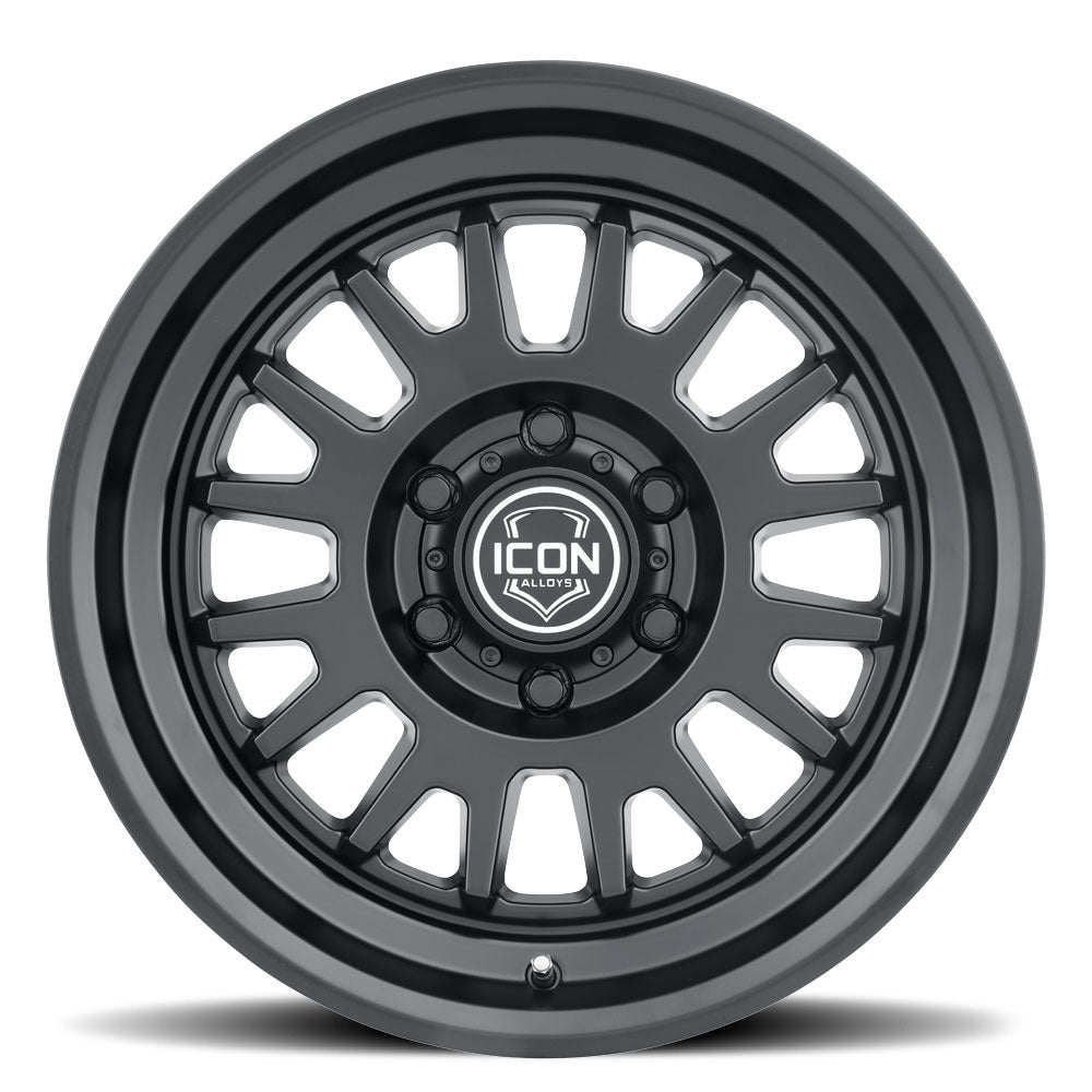 ICON Alloys Anza, Satin Black, 17 x 8.5 / 6 x 5.5, 25mm Offset, 5.75" BS