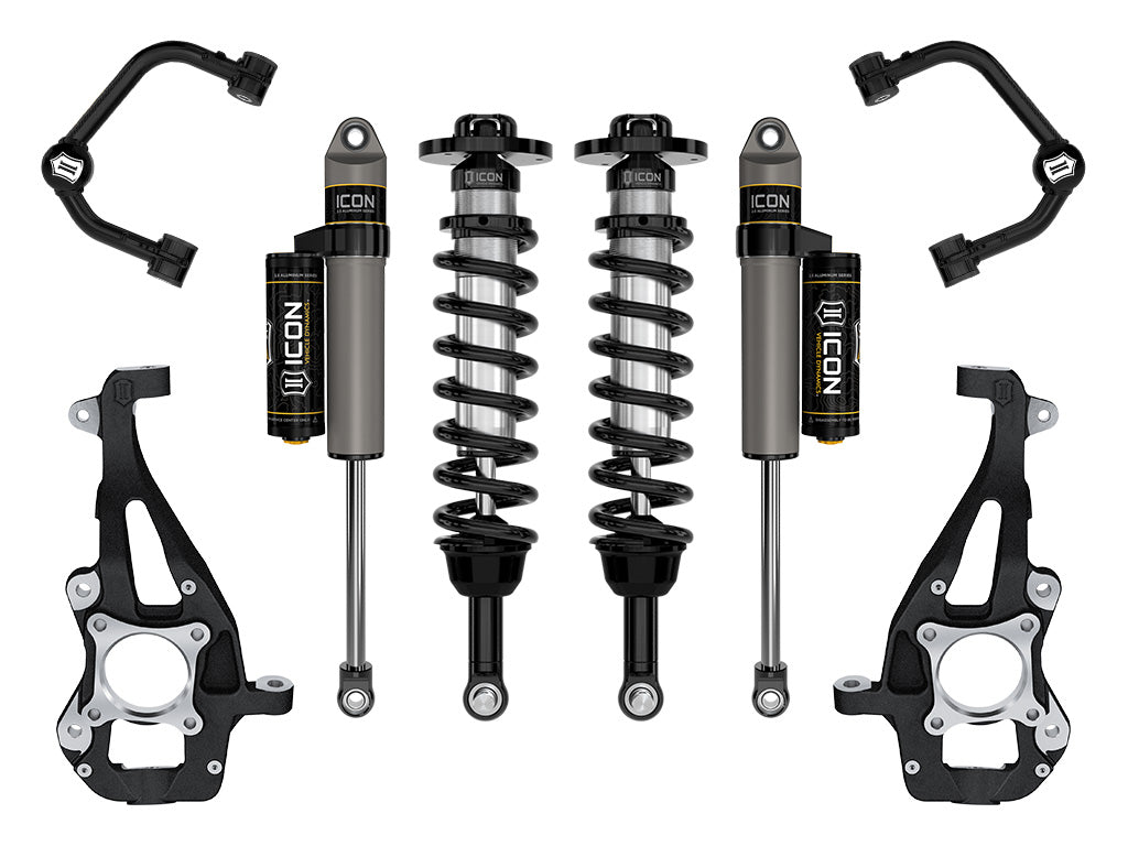 ICON 2021-2026 Ford F-150 4WD, 3.5-4.5" Lift, Stage 2 Suspension System, Tubular
