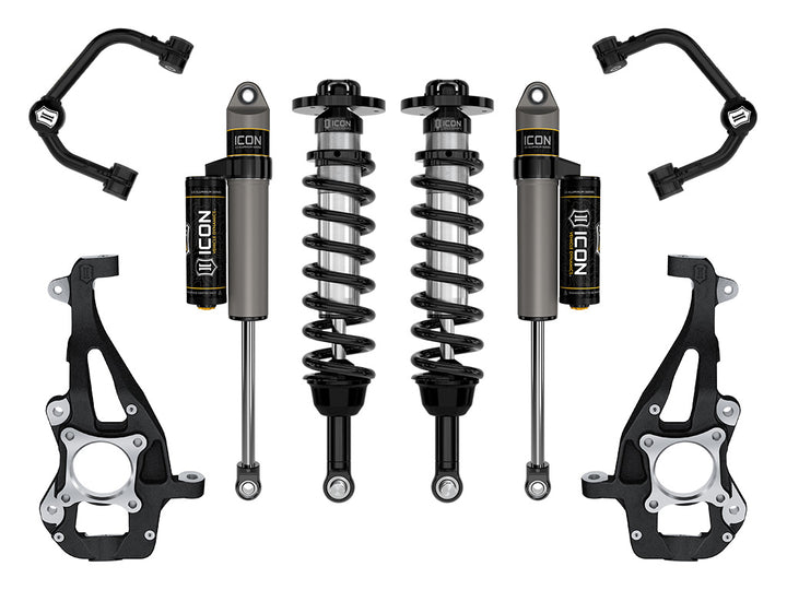 ICON 2021-2026 Ford F-150 4WD, 3.5-4.5" Lift, Stage 2 Suspension System, Tubular