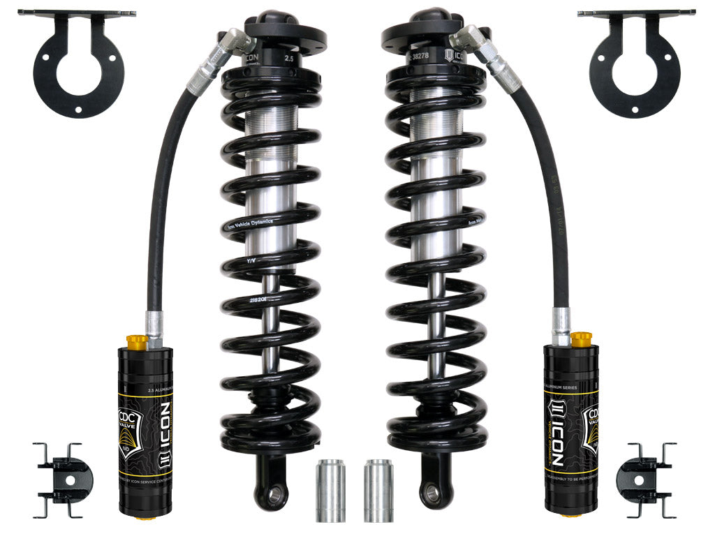 ICON 2005-2026 Ford F-250/F-350 Super Duty 4WD, 4-5.5” Lift, Front, V.S. 2.5 Series Coilover Conversion Kit, Remote Reservoir w/ CDCV