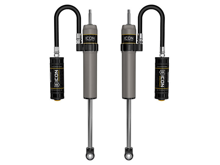 ICON 2005-2026 Ford Super Duty 4WD, 0-2.5” Lift, Front, V.S. 2.5 Aluminum Series Shock Absorbers, Remote Reservoir, Pair
