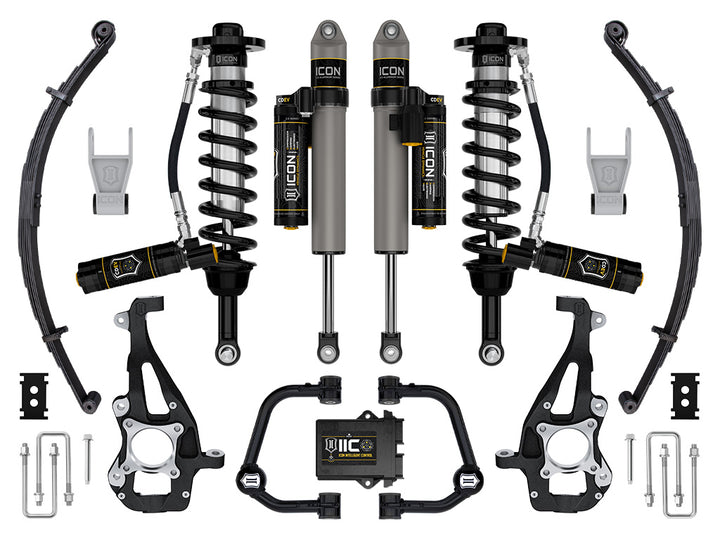 ICON 2021-2026 Ford F-150 4WD, 3.5-4.5" Lift, Stage 5 Suspension System, Tubular, w/ Leaf Packs