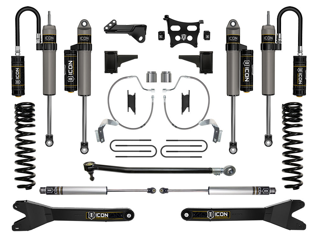 ICON 2023-2026 Ford F-250/F-350 Super Duty 4WD, Gas, 4.5" Lift, Stage 4 Suspension System w/ Radius Arms