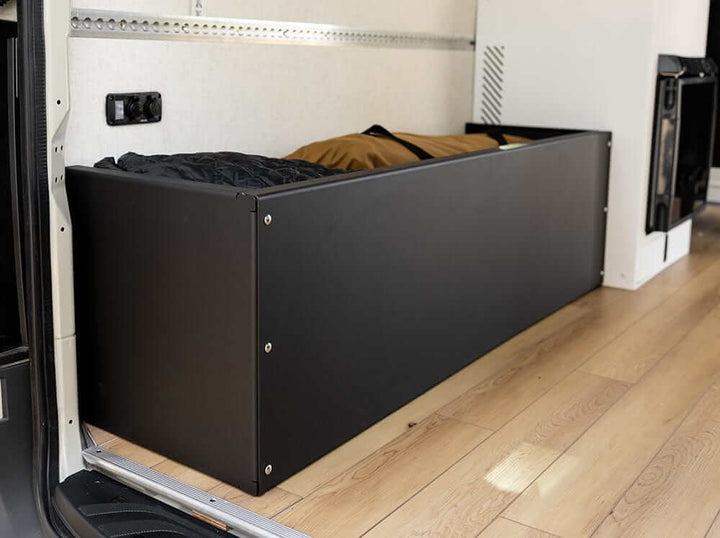 Adventure Van Wheel Well Cubby