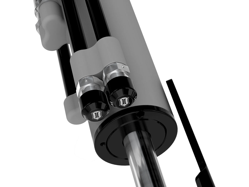 ICON 2021-2026 Ford F-150 Raptor, Driver Rear, V.S. 3.0 Series Zeta Bypass RXT Shock Absorber, Remote Reservoir w/ CDEV