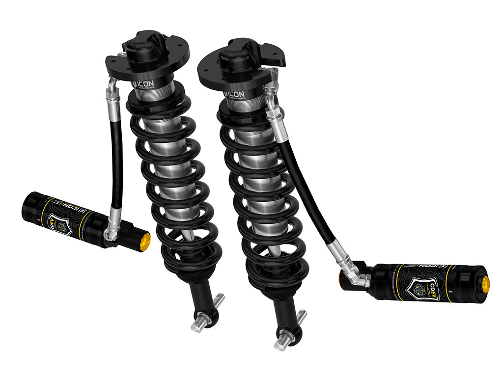 ICON 2021-2026 Ford F-150 2WD, 0-3" Lift, Front, V.S. 2.5 Series Coilovers, Extended Travel, Remote Reservoir w/ CDEV, Pair