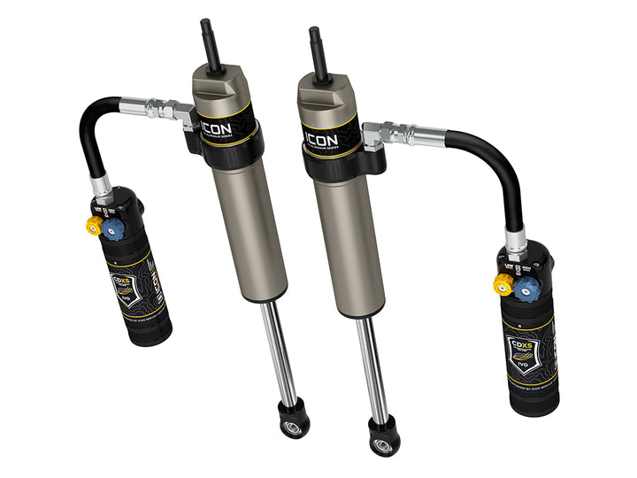 ICON 2005-2023 Toyota Tacoma, 0-1.5” Lift, Rear, V.S. 2.5 Aluminum Series Shock Absorbers, Remote Reservoir w/ CDXS, Pair