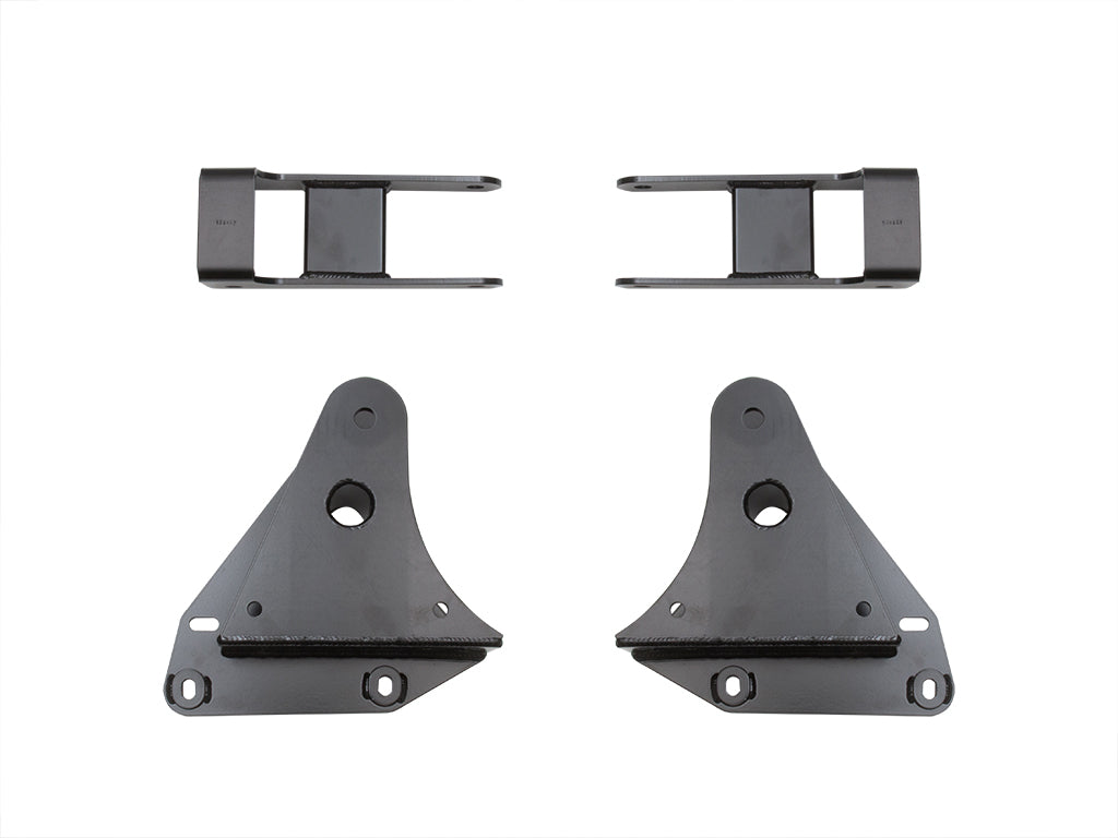 ICON 1999-2004 Ford F-250 & F-350 Super Duty 4WD/2000-2005 Ford Excursion 4WD, Front, 3" Lift, Leaf Spring Hanger & Shackle Kit