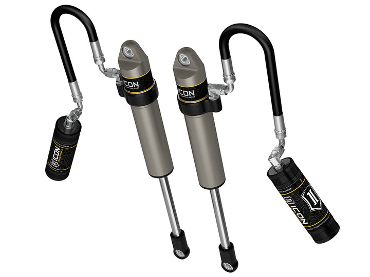 ICON 2005-2023 Toyota Tacoma/2003-2024 4Runner/2007-2014 FJ Cruiser/2003-2009 Lexus GX470, Front, V.S. 2.5 Aluminum Series Shock Absorbers, S2 Secondary Shocks, Remote Reservoir, Pair