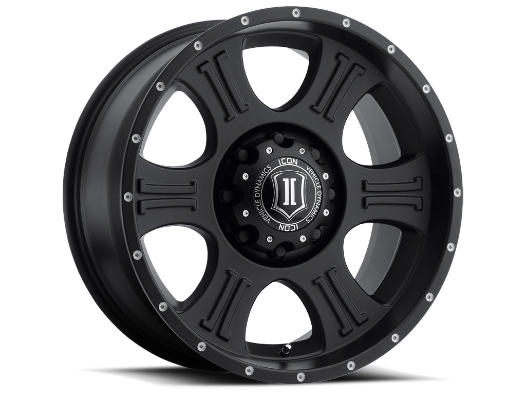 ICON Alloys Shield, Satin Black, 20 x 9 / 8 x 170, 0mm Offset, 5" Backspace