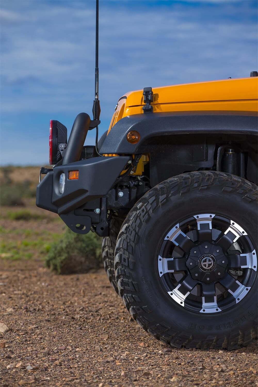 ARB Combination Bumper for Jeep Wrangler 2007-2018 — Steel, Textured Finish, Winch Compatible