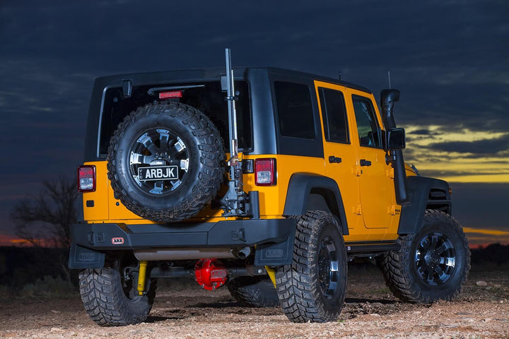 ARB 5650360 Rear Bumper for Jeep Wrangler – Steel Textured Black with Tow and Recovery Points