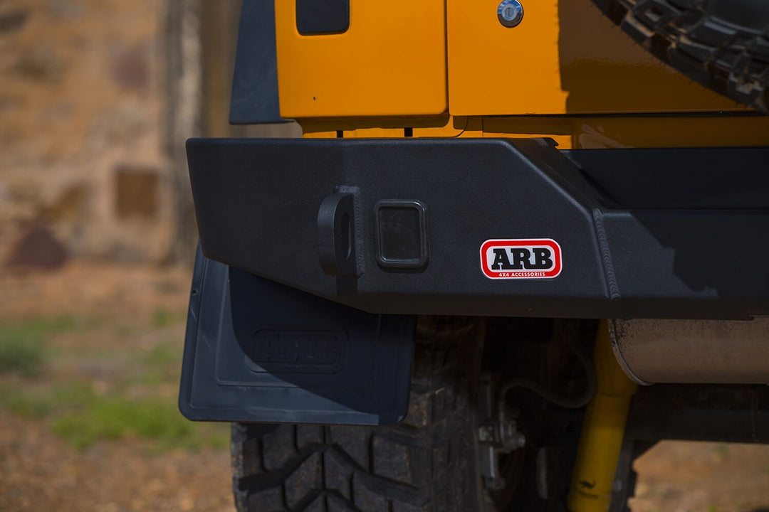 ARB 5650360 Rear Bumper for Jeep Wrangler – Steel Textured Black with Tow and Recovery Points