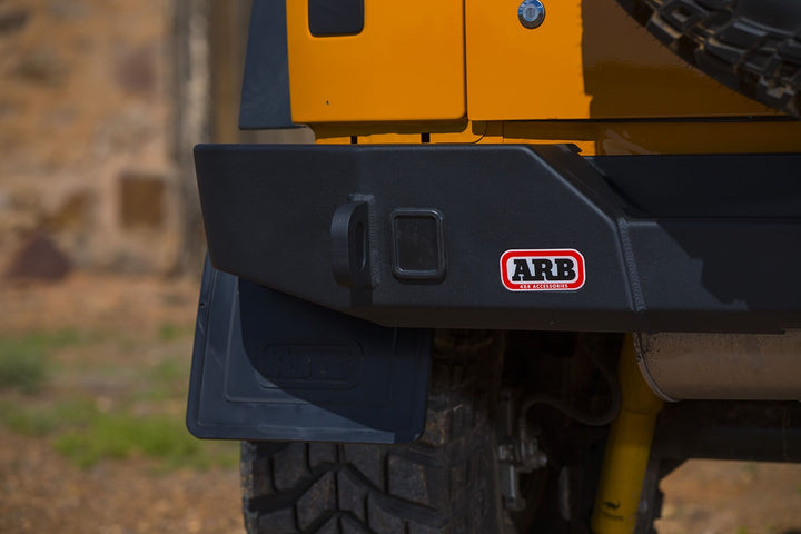 ARB 5650360 Rear Bumper for Jeep Wrangler – Steel Textured Black with Tow and Recovery Points