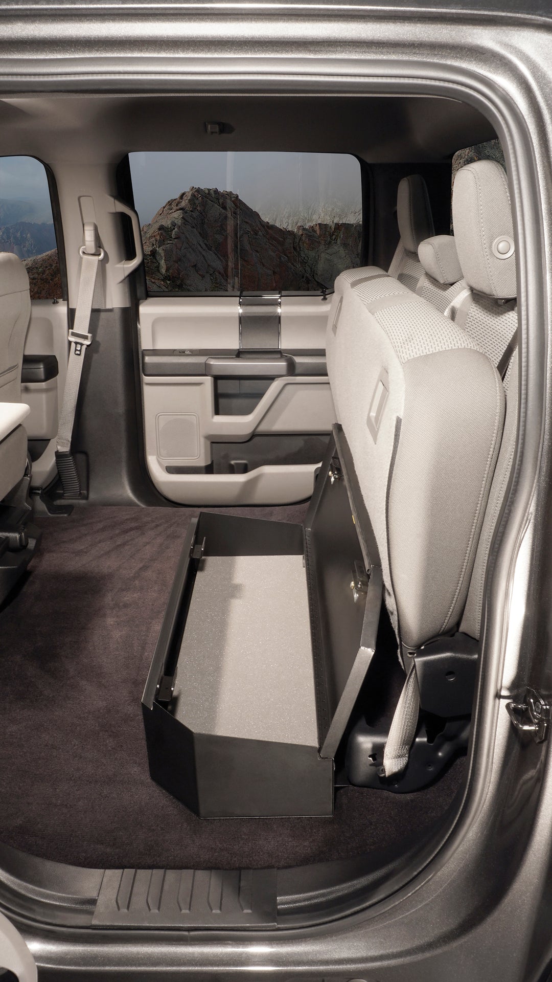 Tuffy Security Products Underseat Lockbox for Ford F-Series SuperCrew – 3-Digit Combination Safe (Part #34401A)