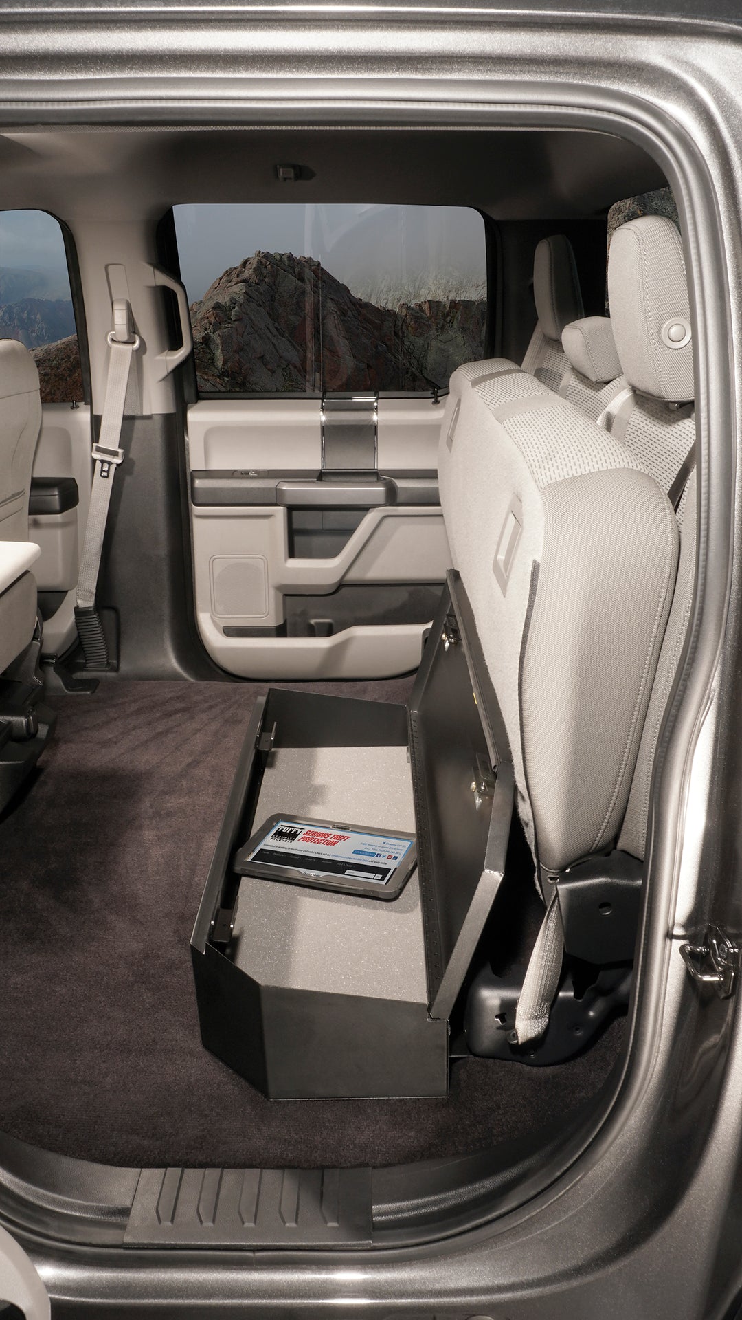 Tuffy Security Products Underseat Lockbox for Ford F-Series SuperCrew – 3-Digit Combination Safe (Part #34401A)