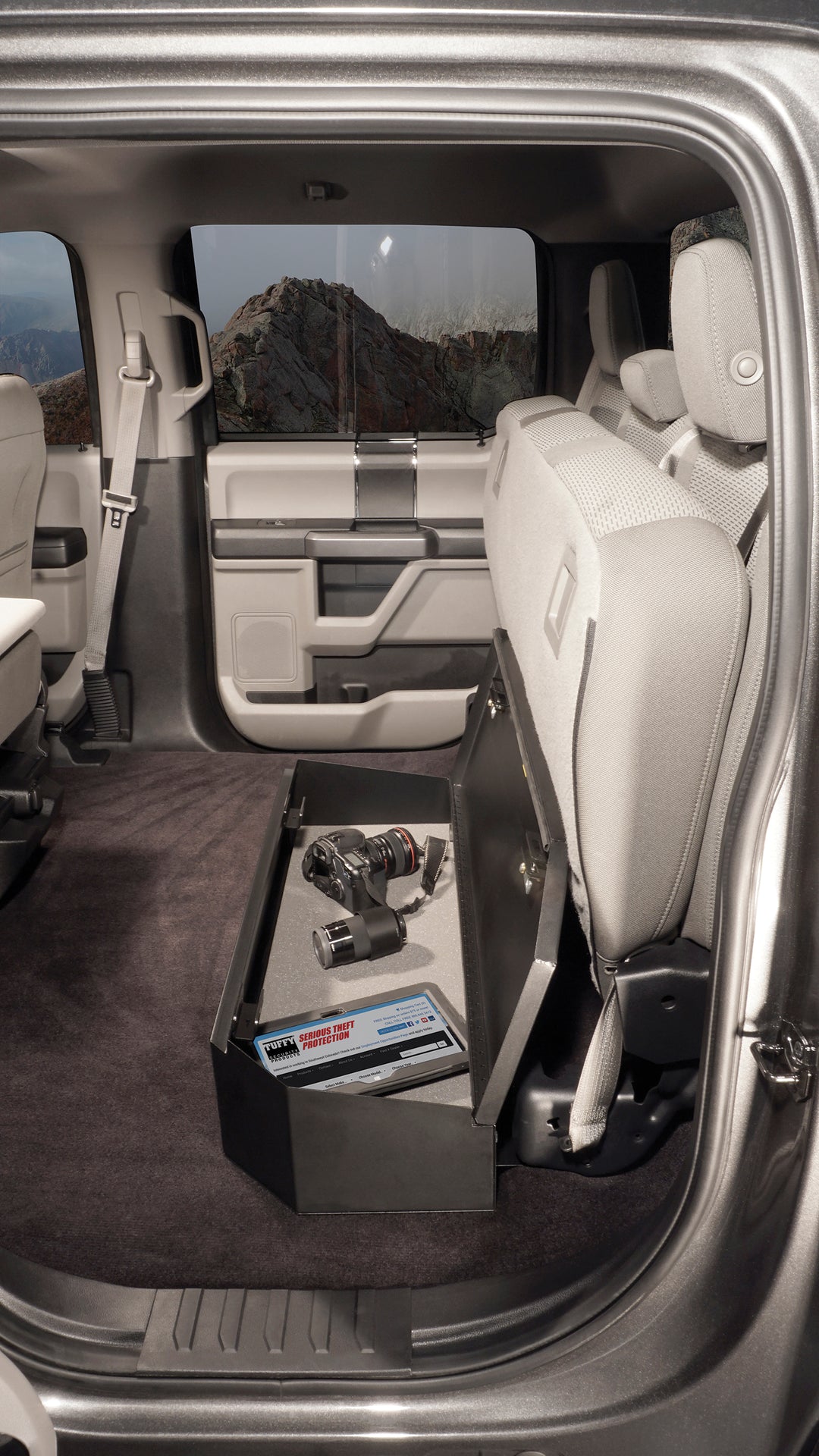 Tuffy Security Products Underseat Lockbox for Ford F-Series SuperCrew – 3-Digit Combination Safe (Part #34401A)