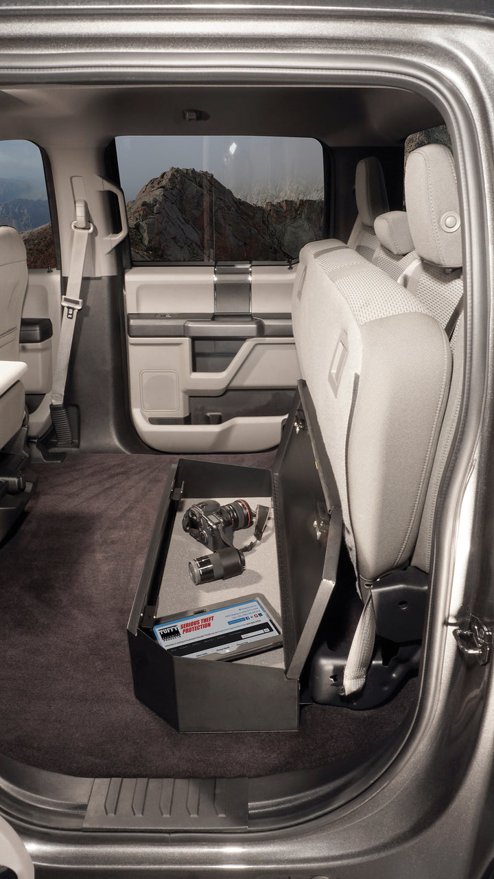 Tuffy Security Products Underseat Lockbox for Ford F-Series SuperCrew – 3-Digit Combination Safe (Part #34401A)