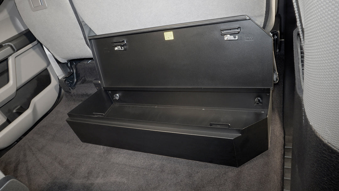 Tuffy Security Products Underseat Lockbox for Ford F-Series SuperCrew – 3-Digit Combination Safe (Part #34401A)