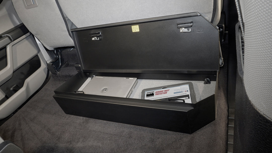 Tuffy Security Products Underseat Lockbox for Ford F-Series SuperCrew – 3-Digit Combination Safe (Part #34401A)