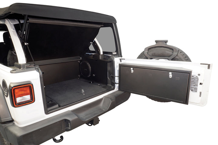 Tuffy Security Products Deluxe Cargo Enclosure for Jeep Wrangler JL with Alpine Subwoofer (Part #35101)