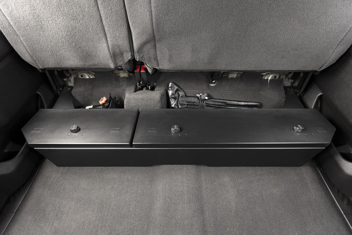 Tuffy Security Products Underseat Full Lockbox for Chevy/GMC Crew Cab – 3-Digit Combination, Black