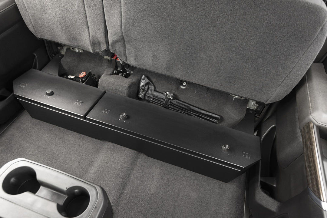 Tuffy Security Products Underseat Full Lockbox for Chevy/GMC Crew Cab – 3-Digit Combination, Black