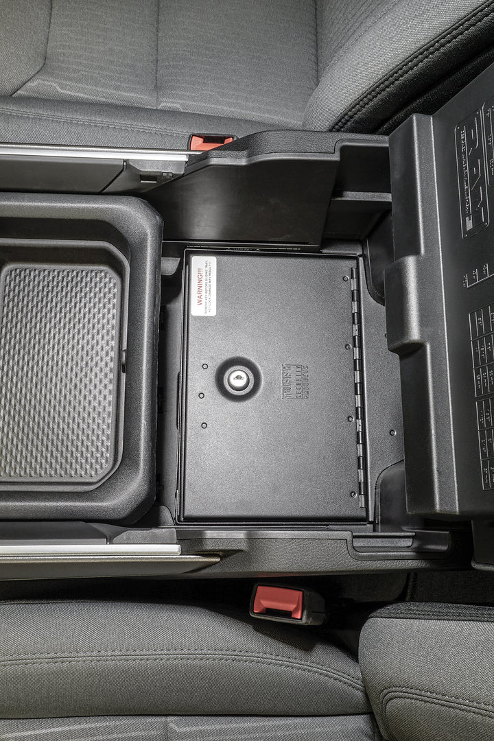 Tuffy Security Products Ram Console Safe 354-01 for 2019-2022 Ram 1500, 2500, 3500 - Lockable Steel Storage with Sliding Tray