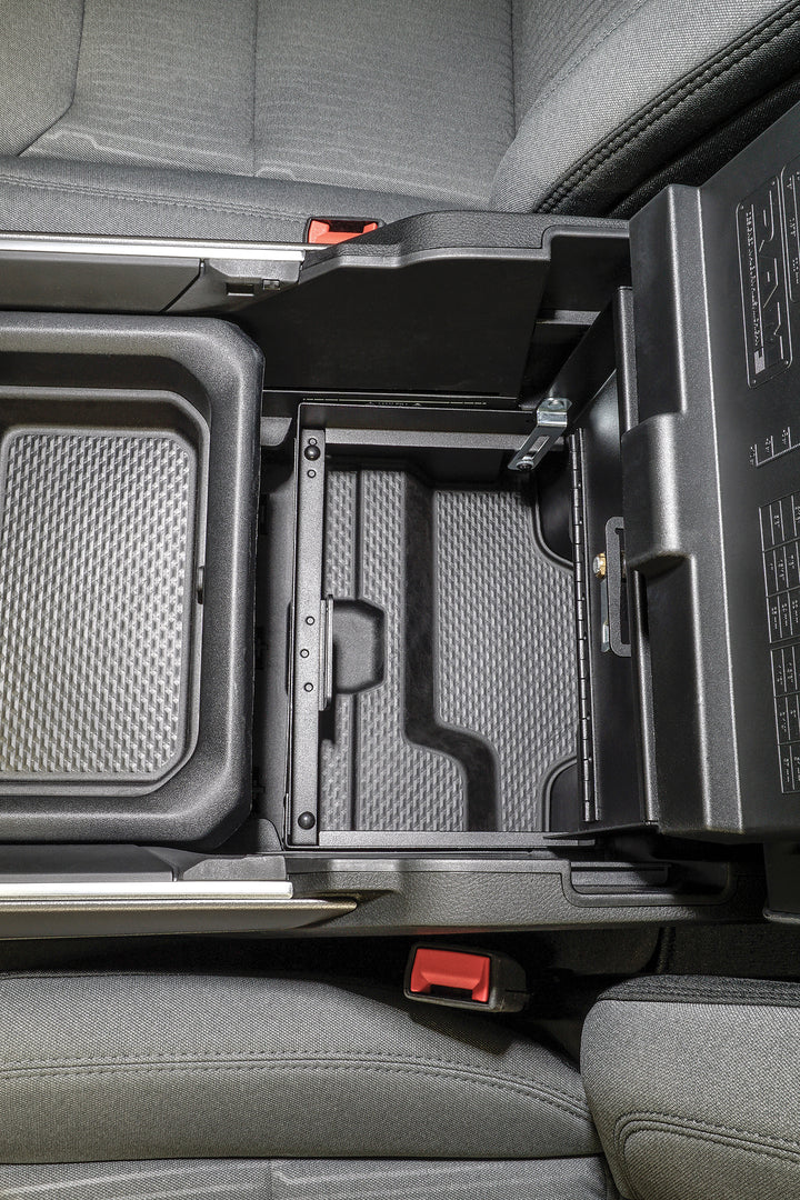 Tuffy Security Products Ram Console Safe 354-01 for 2019-2022 Ram 1500, 2500, 3500 - Lockable Steel Storage with Sliding Tray