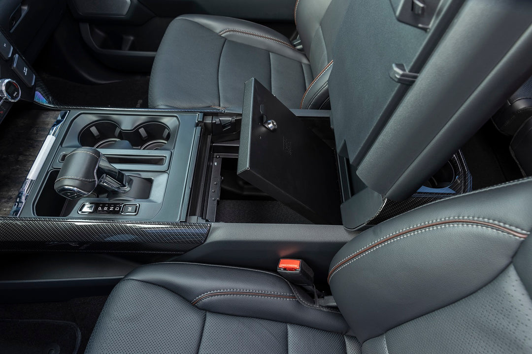 Tuffy Security Products Console Safe for Ford F-150 (2021-2024) – Black, Standard Key