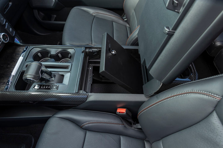 Tuffy Security Products Console Safe for Ford F-150 (2021-2024) – Black, Standard Key