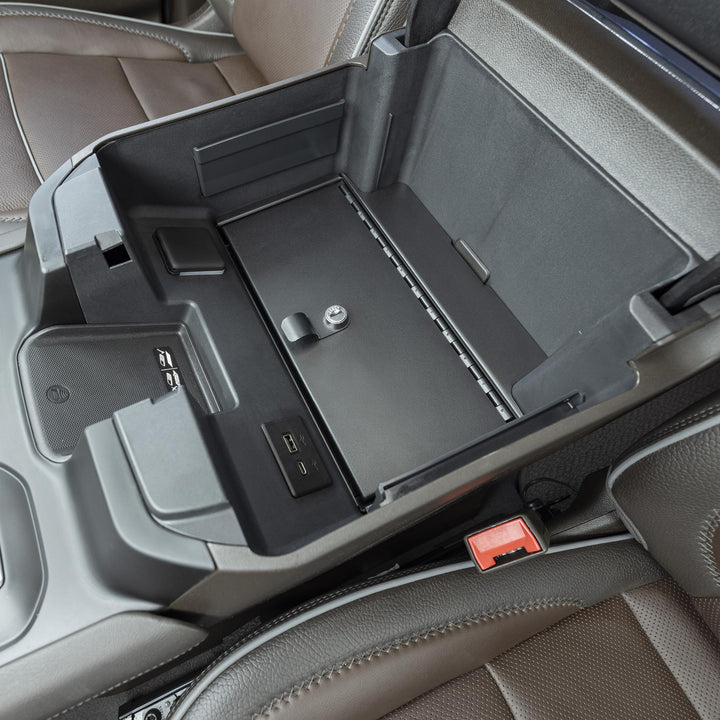 Tuffy Security Products Console Safe for Chevy/GMC Silverado and Sierra with Wireless Charging Pad (2021-2026)