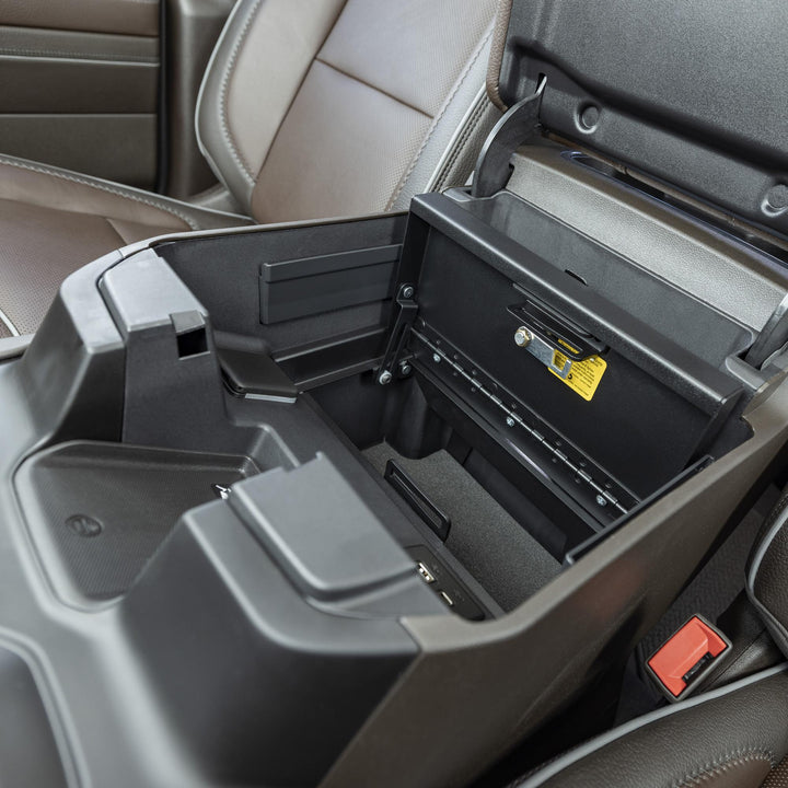 Tuffy Security Products Console Safe for Chevy/GMC Silverado and Sierra with Wireless Charging Pad (2021-2026)