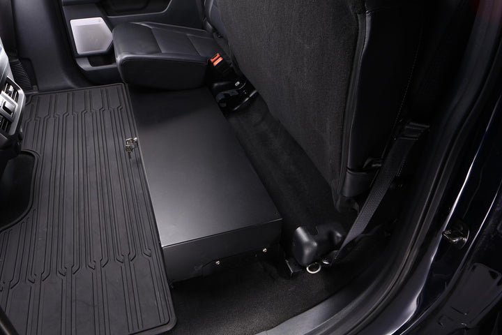 Tuffy Security Products Rear Underseat Drawer for Ford F-150, F-250, Chevy Silverado & GMC Sierra - Steel Lockable Storage Solution