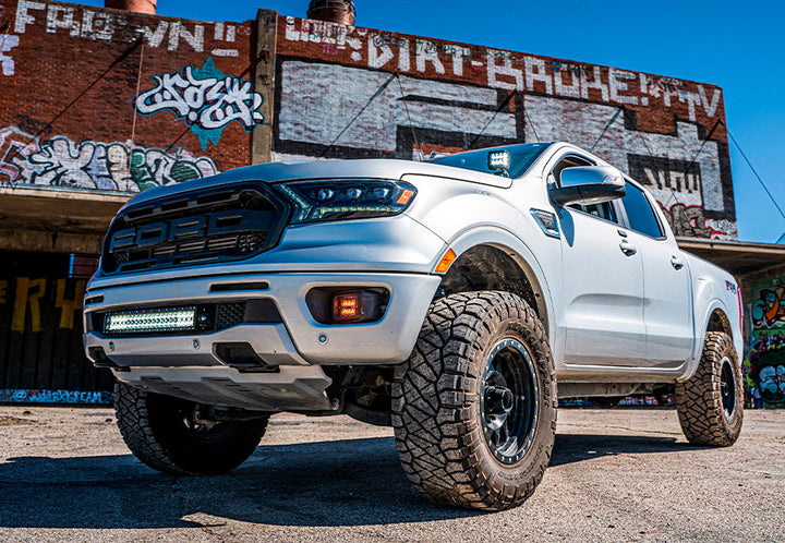 22" Bumper Hidden LED Light Bar Brackets Kit For 2019-2022 Ford Ranger