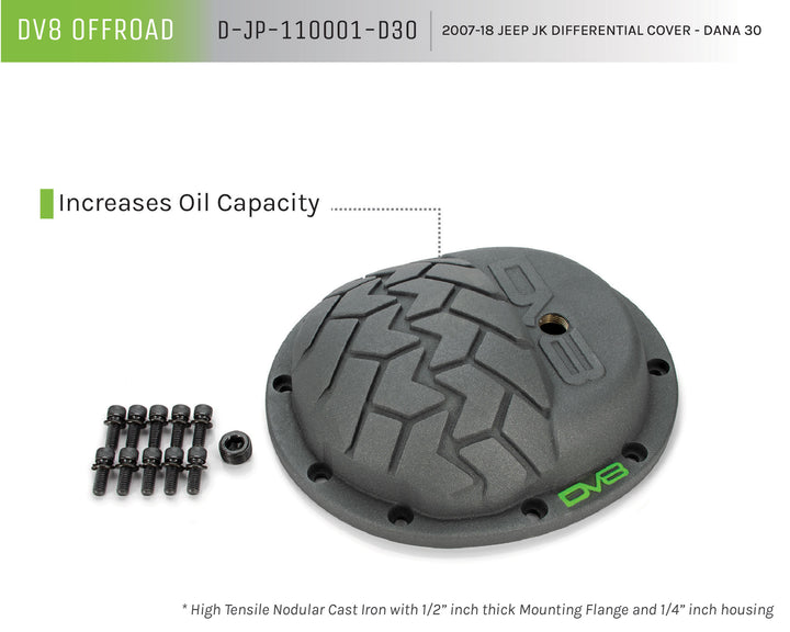 2007-2024 DV8 Offroad Jeep JK Differential Cover Dana 30