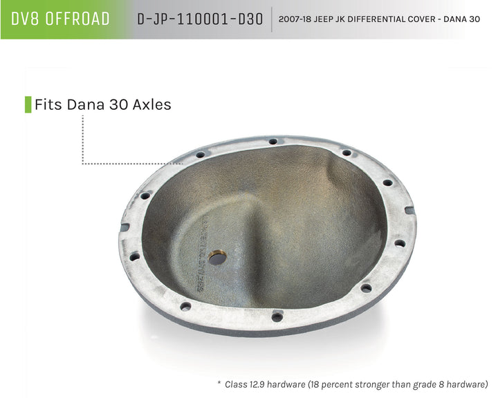 2007-2024 DV8 Offroad Jeep JK Differential Cover Dana 30