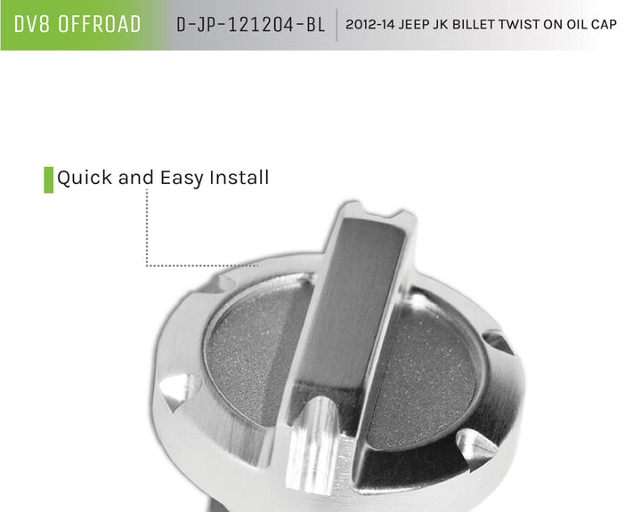 2011-2018 DV8 Offroad Jeep Wrangler JK Billet Twist On Oil Cap
