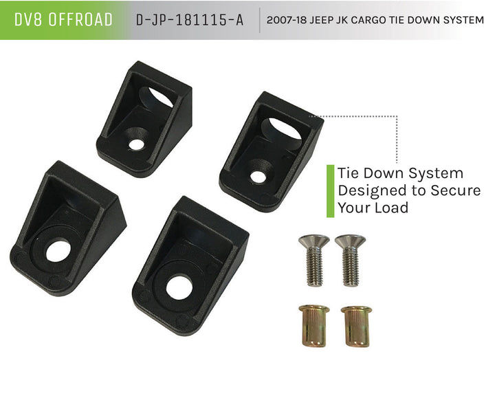 2007-2018 Jeep Wrangler DV8 Offroad Jeep JK Cargo Tie Down System