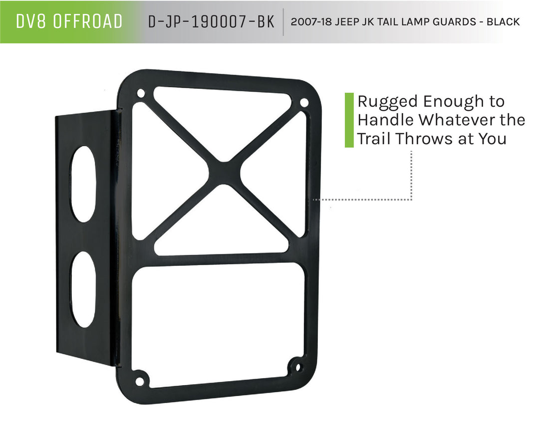 2007-2018 Jeep Wrangler JK JKU DV8 Offroad Tail Lamp Guards
