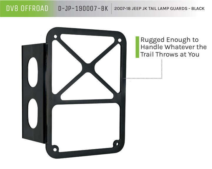 2007-2018 Jeep Wrangler JK JKU DV8 Offroad Tail Lamp Guards