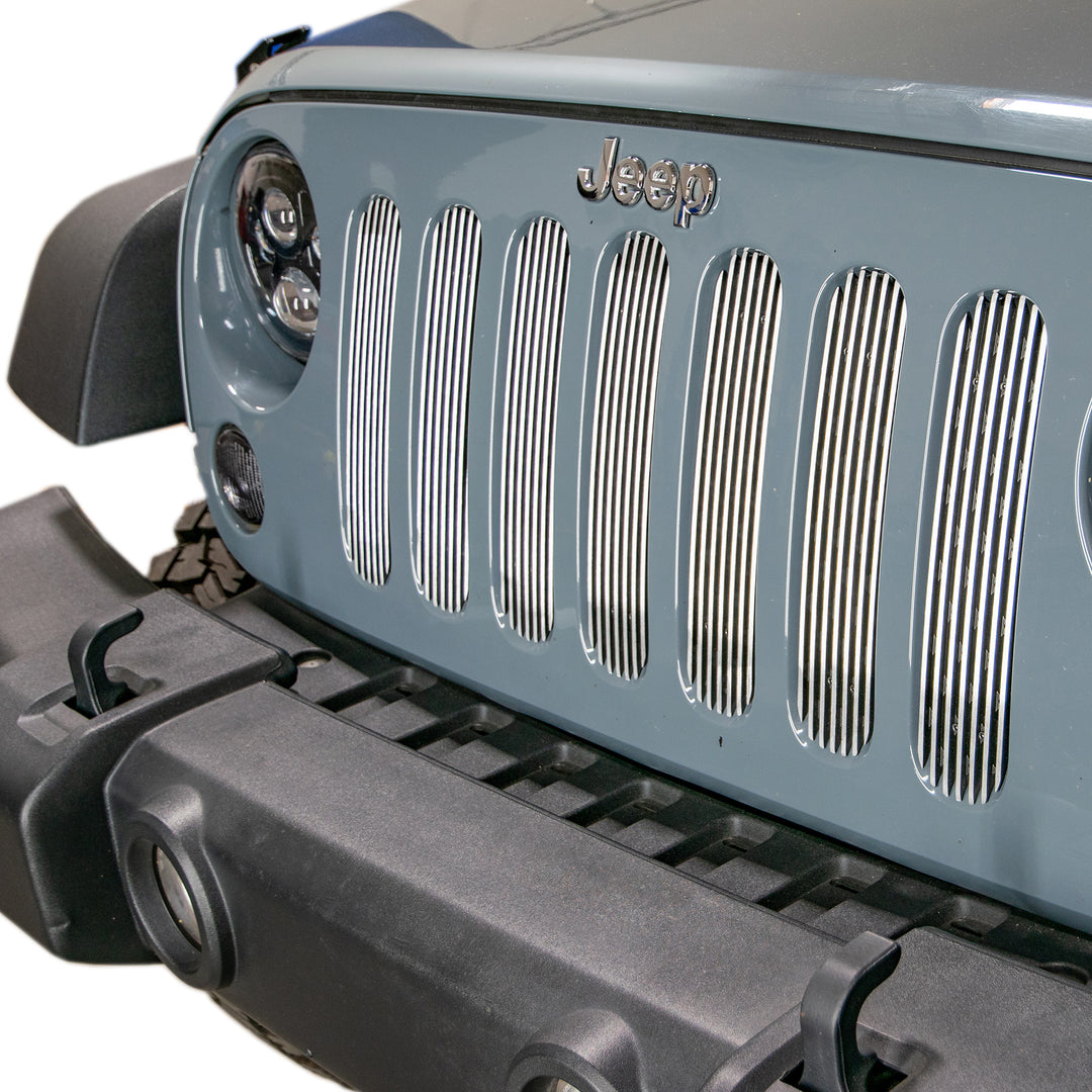 2007-2018 Jeep Wrangler JK JKU DV8 Offroad 7 Piece Grille Inserts