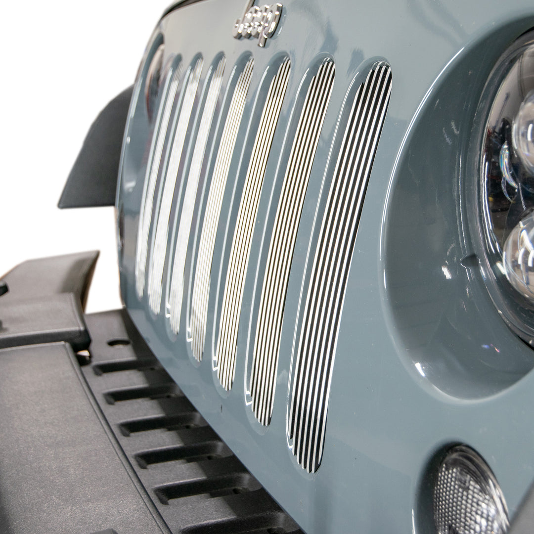 2007-2018 Jeep Wrangler JK JKU DV8 Offroad 7 Piece Grille Inserts